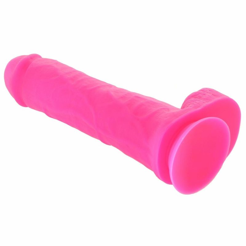 Dildos | Neo Elite 11 Inch Silicone Ballsy Dildo In Pink Dildos Blush