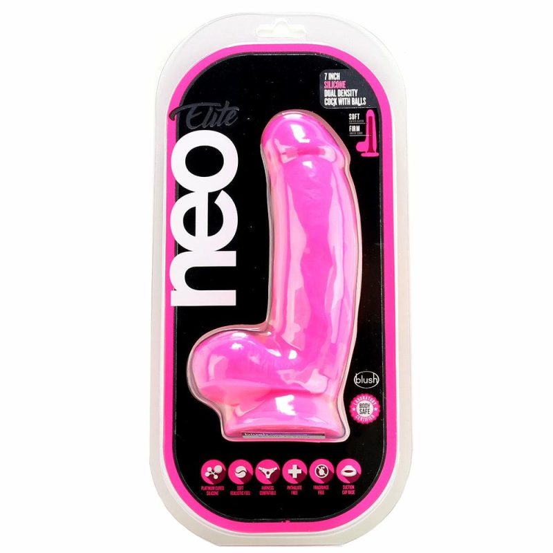 Dildos | Neo Elite 7 Inch Dual Density Silicone Cock In Pink Dildos Blush