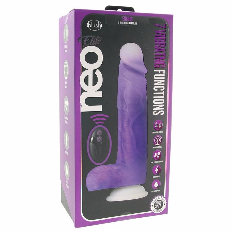 Dildos | Neo Elite Encore Silicone Vibe Dildos Blush