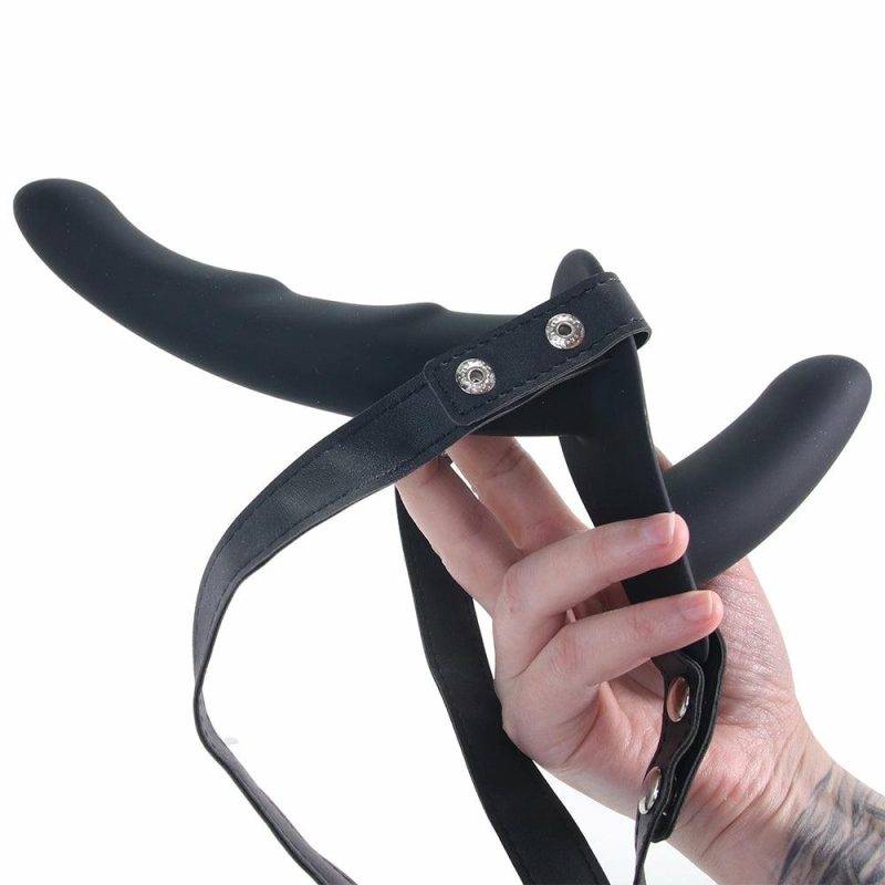 Dildos | Ouch! Adjustable Dual Ridged Strap-On Vibe Dildos Dildos