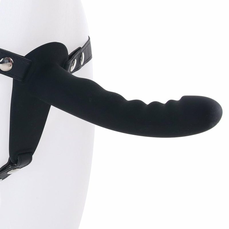 Dildos | Ouch! Adjustable Ribbed Dual Silicone Strap-On Dildos Dildos