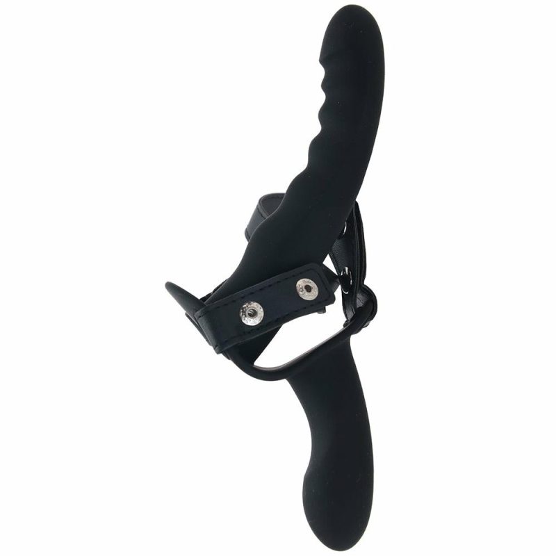 Dildos | Ouch! Adjustable Ribbed Dual Silicone Strap-On Dildos Dildos