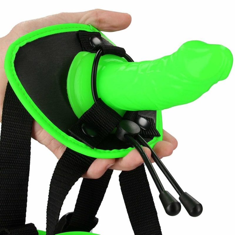 Dildos | Ouch! Glow In The Dark Harness With Silicone Dildo Dildos Dildos