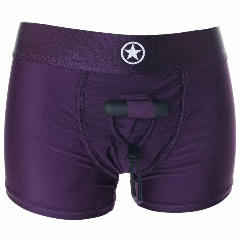 Dildos | Ouch! Vibrating Purple Strap-On Boxer In Xl/2Xl Dildos Dildos