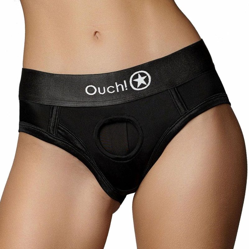 Dildos | Ouch! Vibrating Strap-On High Cut Brief In Xs/S Dildos Dildos