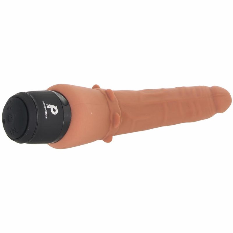 Dildos | Powercock 7 Inch Slim Realistic Vibe In Mocha Dildos Brown