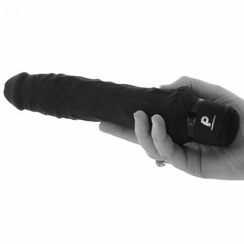 Dildos | Powercock 8 Inch Girthy Realistic Vibe In Black Dildos Black