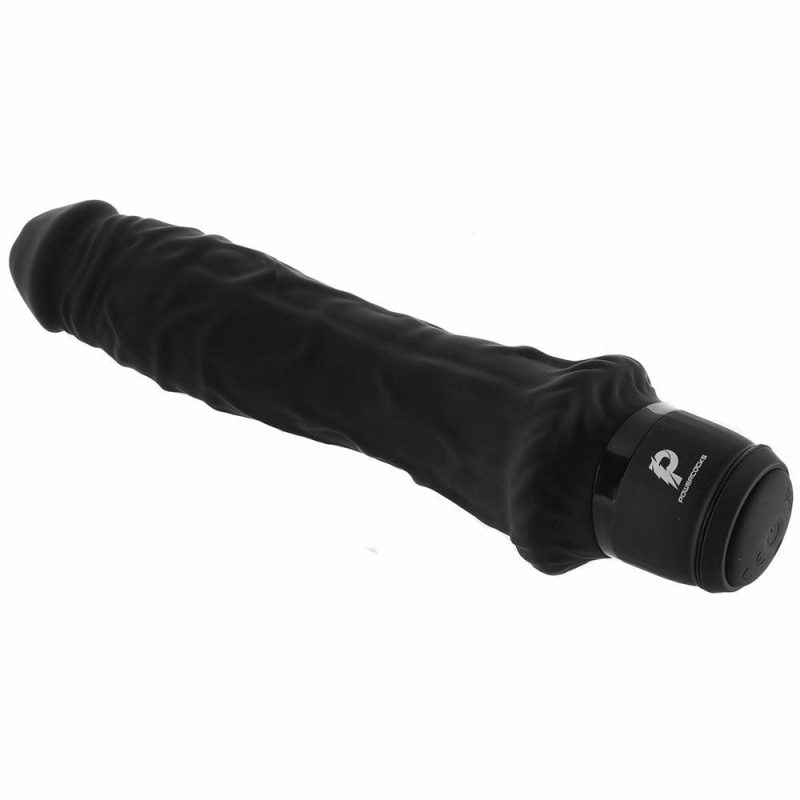 Dildos | Powercock 8 Inch Girthy Realistic Vibe In Black Dildos Black