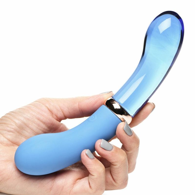 Dildos | Prisms Bleu Dual Ended Silicone And Glass G-Vibe Dildos Blue