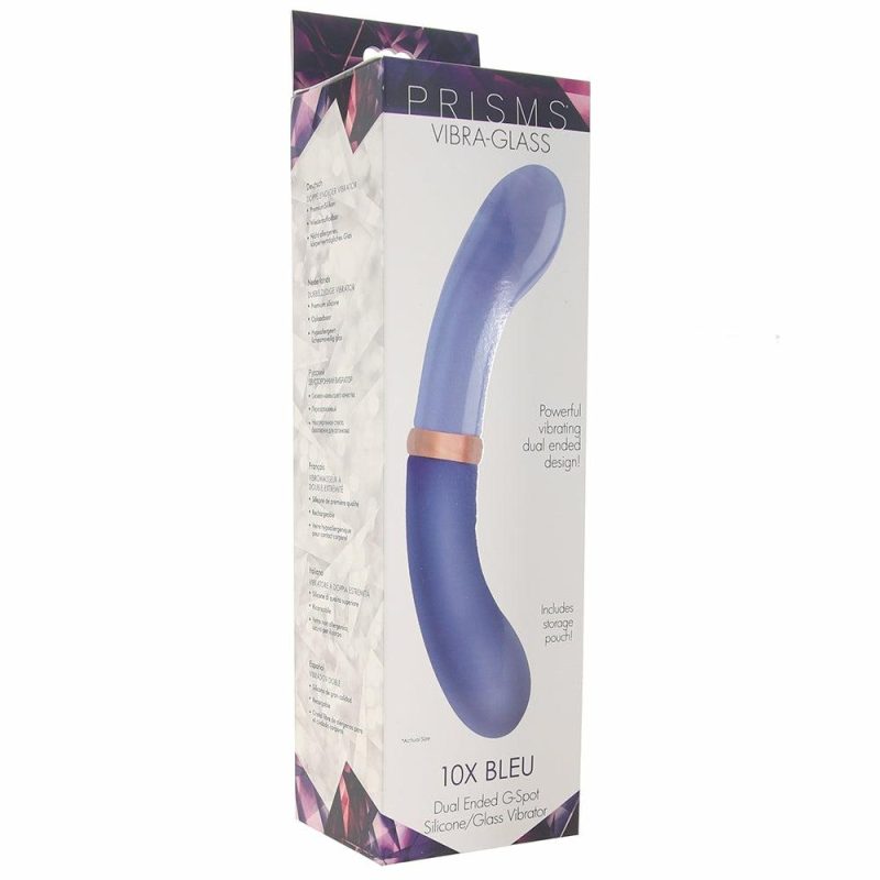 Dildos | Prisms Bleu Dual Ended Silicone And Glass G-Vibe Dildos Blue