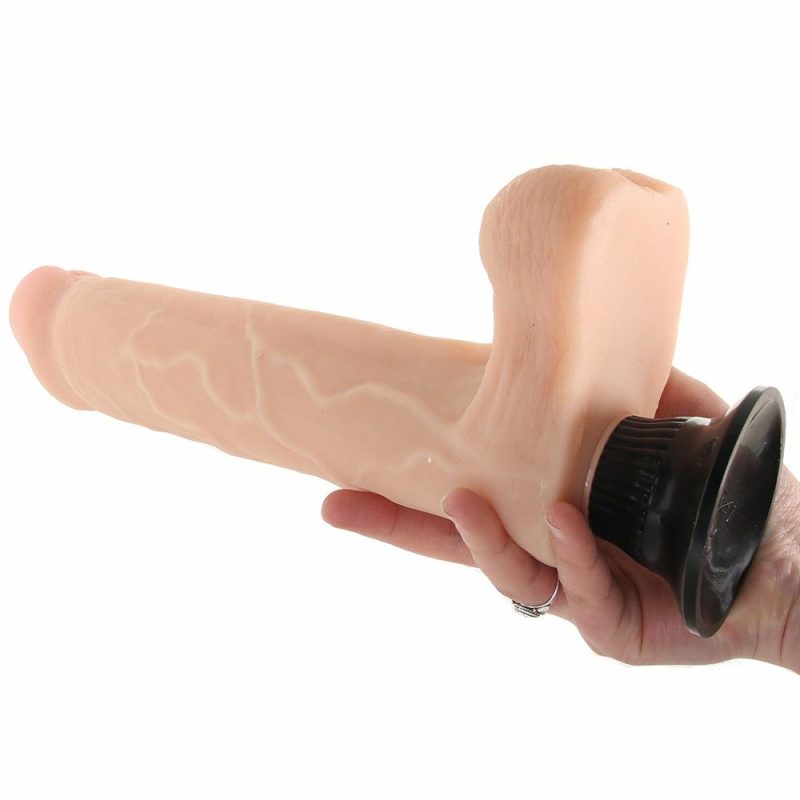 Dildos | Real Feel Deluxe 12 Inch Vibrating Wall Banger Dildo In Lig Dildos Beige