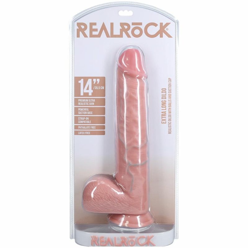 Dildos | Real Rock 14 Inch Extra Long Ballsy Dildo In Light Dildos Dildos