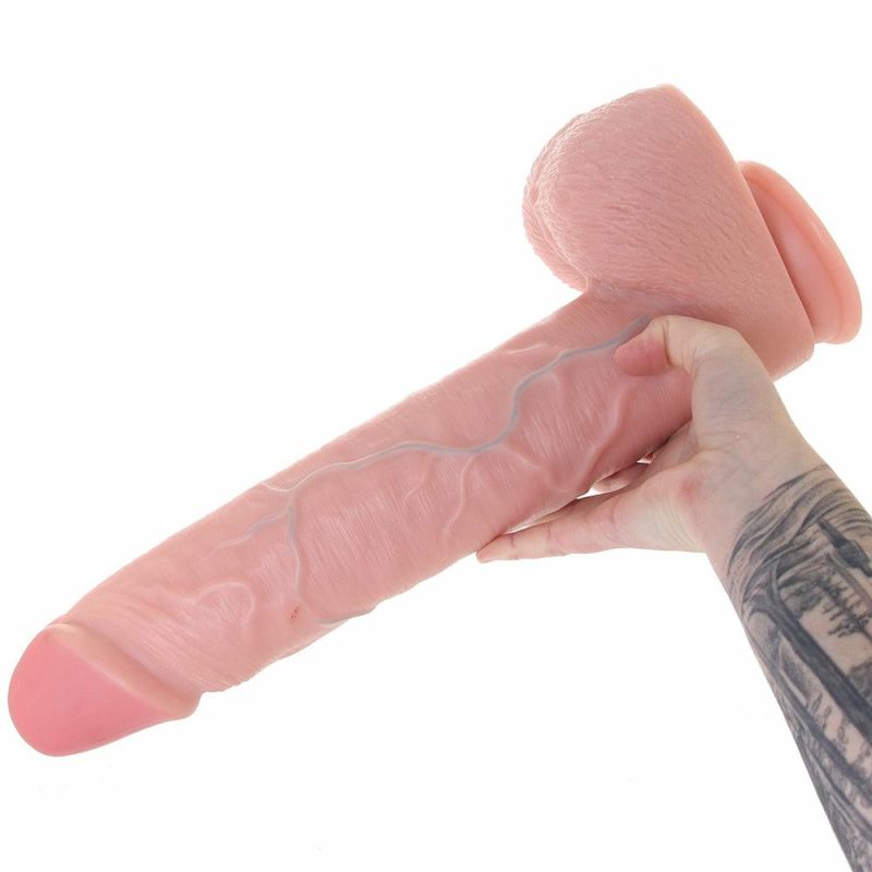 Dildos | Real Rock 15 Inch Extra Long Ballsy Dildo In Light Dildos Dildos