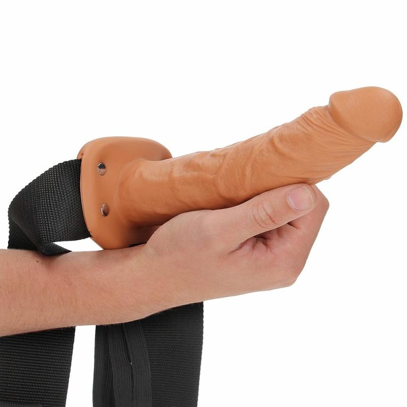 Dildos | Real Rock Hollow 8 Inch Strap-On In Tan Dildos Dildos