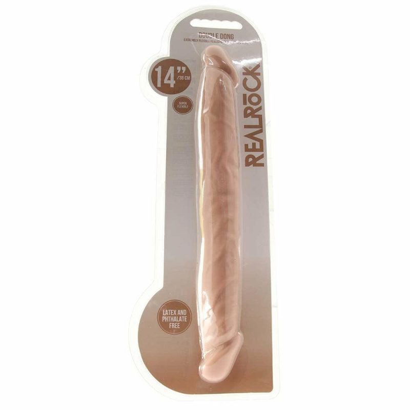 Dildos | Realrock 14 Inch Double Dildo In White Dildos Dildos