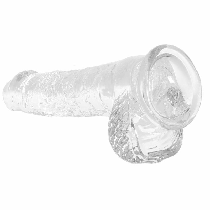 Dildos | Realrock 6 Inch Realistic Ballsy Dildo In Crystal Clear Dildos Dildos