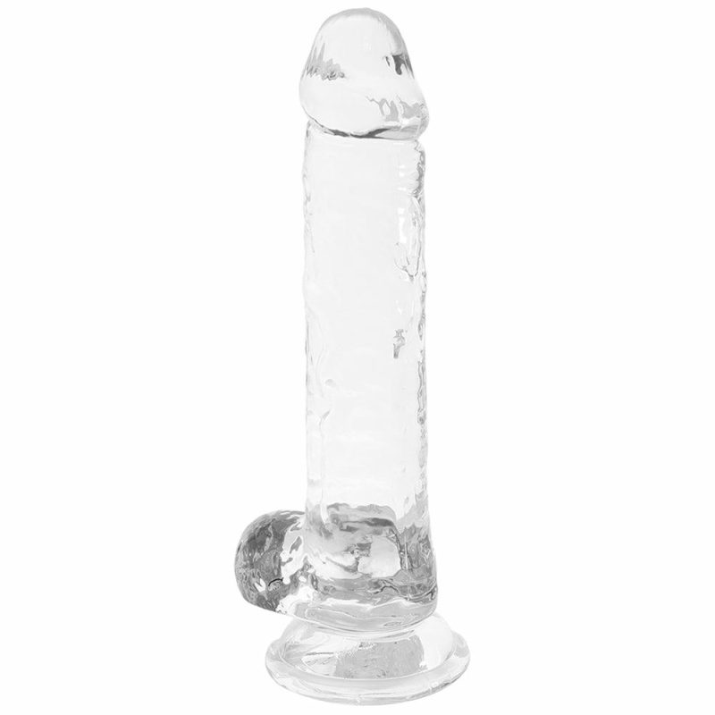 Dildos | Realrock 7 Inch Realistic Ballsy Dildo In Crystal Clear Dildos Dildos