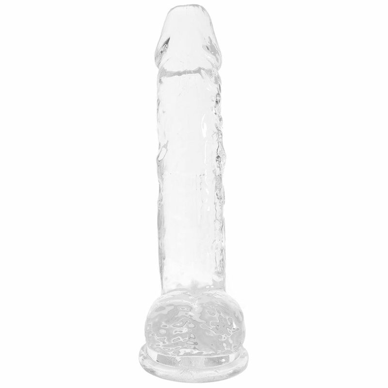 Dildos | Realrock 7 Inch Realistic Ballsy Dildo In Crystal Clear Dildos Dildos