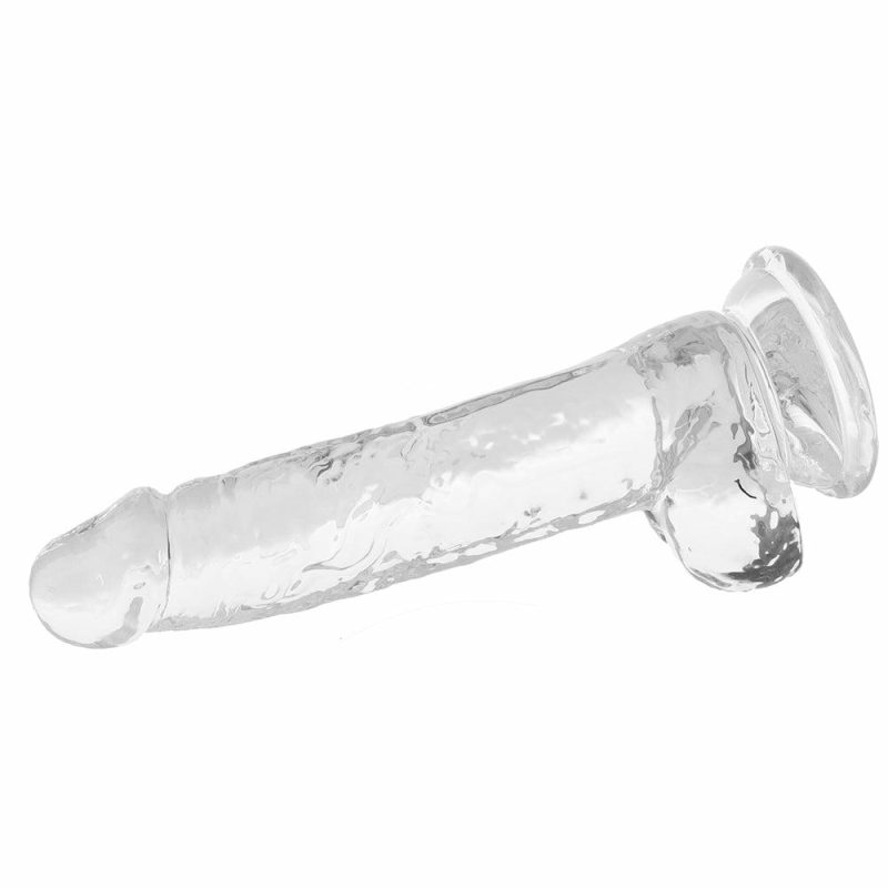 Dildos | Realrock 7 Inch Realistic Ballsy Dildo In Crystal Clear Dildos Dildos