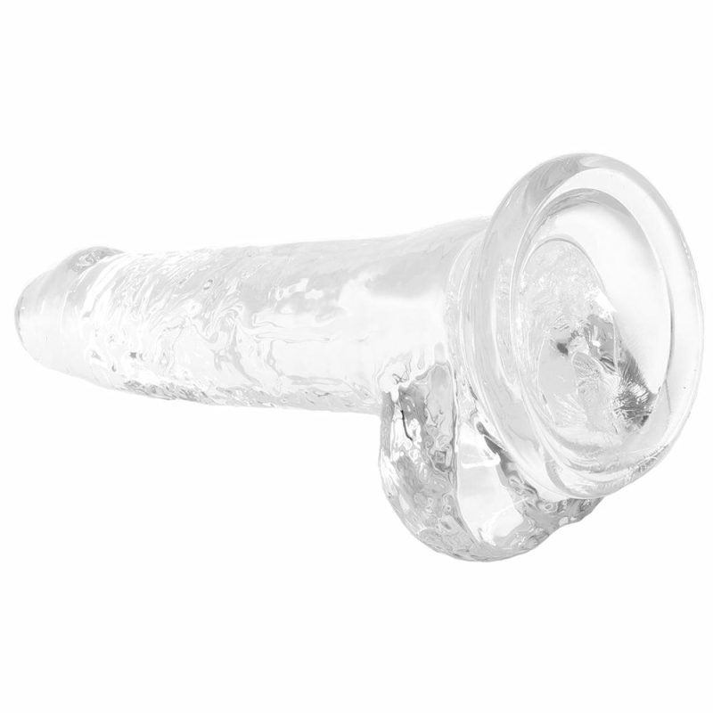 Dildos | Realrock 7 Inch Realistic Ballsy Dildo In Crystal Clear Dildos Dildos