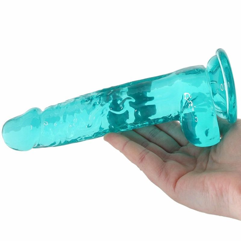 Dildos | Realrock 7 Inch Realistic Ballsy Dildo In Turquoise Dildos Dildos