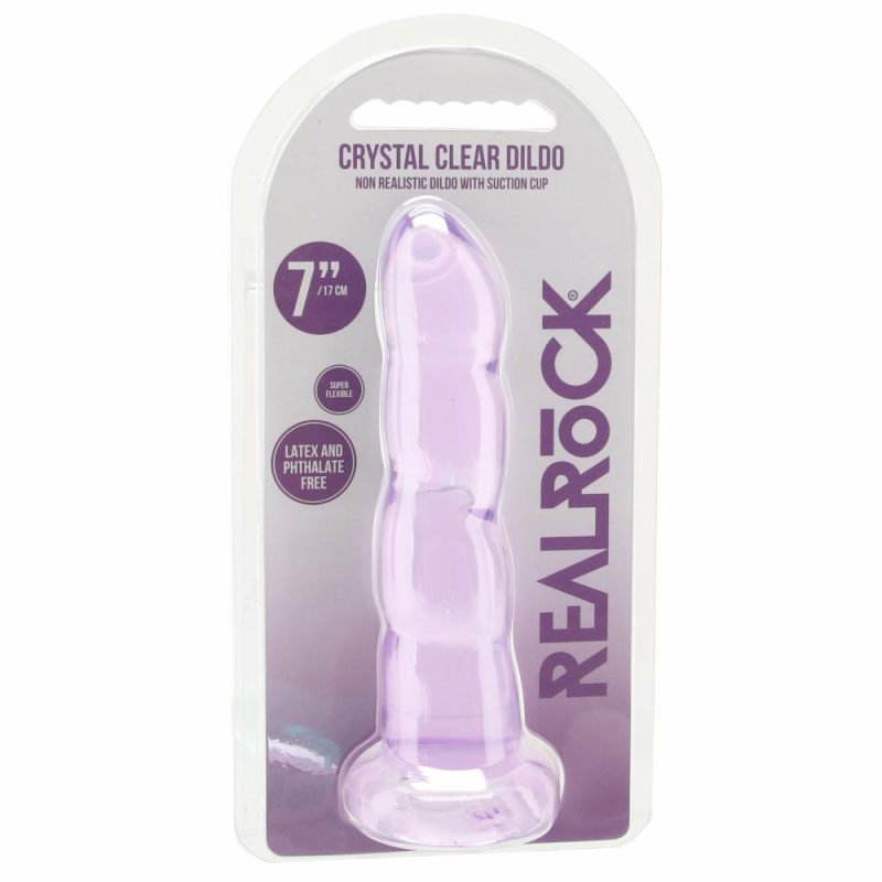 Dildos | Realrock 7 Inch Ripply Dildo In Purple Dildos Dildos