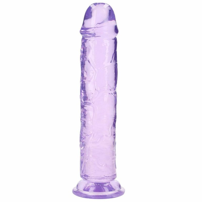 Dildos | Realrock Crystal Clear Jelly 10 Inch Dildo In Purple Dildos Dildos