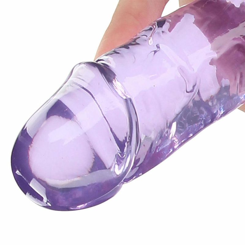 Dildos | Realrock Crystal Clear Jelly 18 Inch Double Dildo In Purple Dildos Dildos