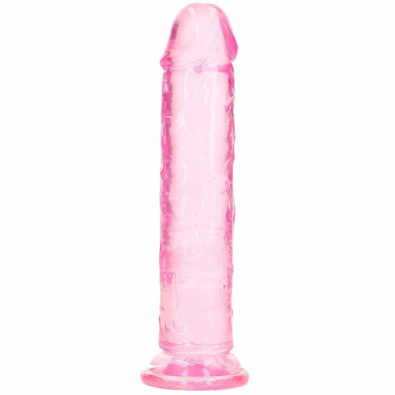 Dildos | Realrock Crystal Clear Jelly 7 Inch Dildo In Pink Dildos Dildos