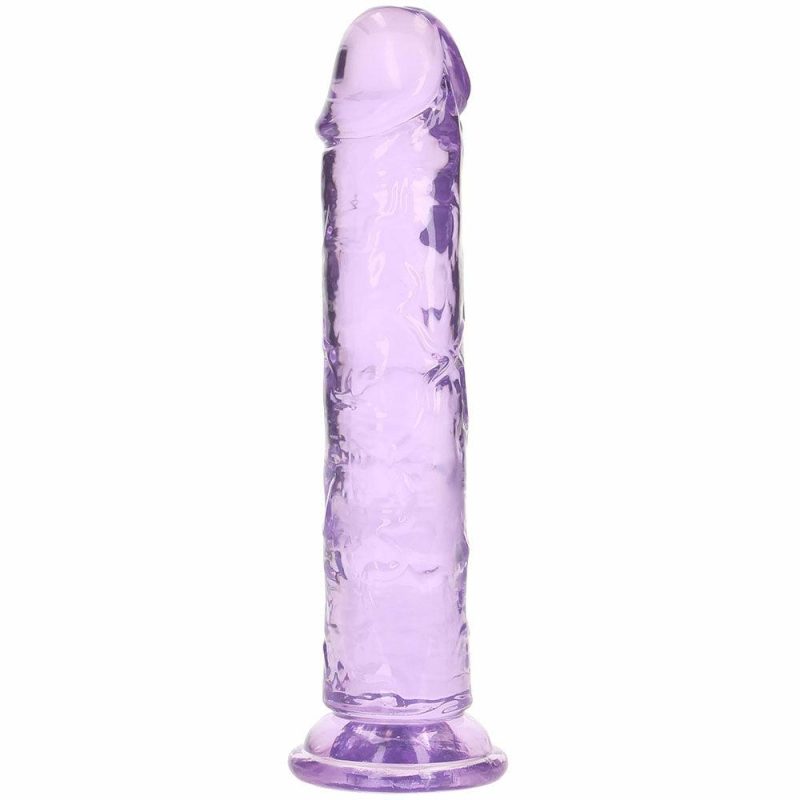 Dildos | Realrock Crystal Clear Jelly 7 Inch Dildo In Purple Dildos Dildos