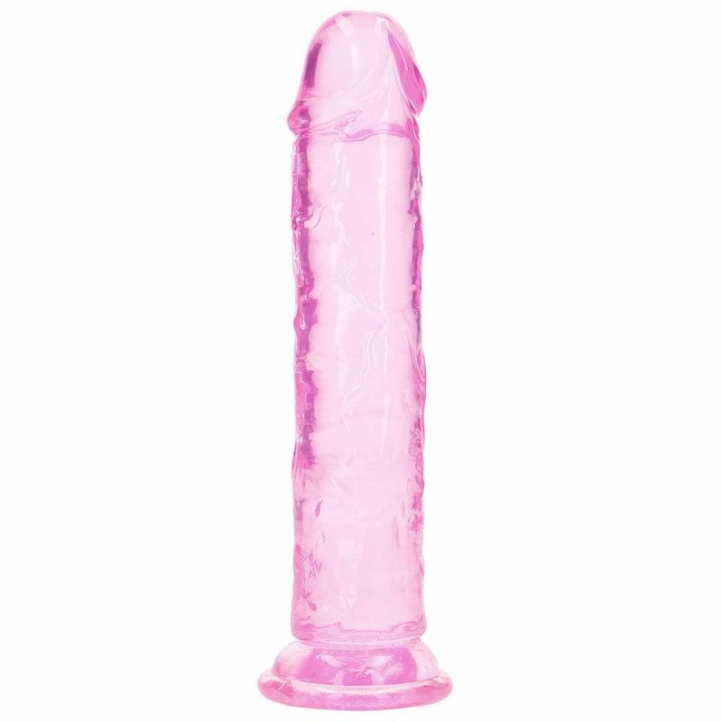 Dildos | Realrock Crystal Clear Jelly 8 Inch Dildo In Pink Dildos Dildos