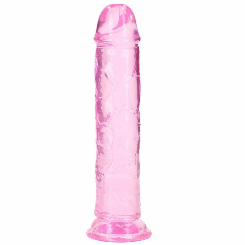 Dildos | Realrock Crystal Clear Jelly 8 Inch Dildo In Pink Dildos Dildos