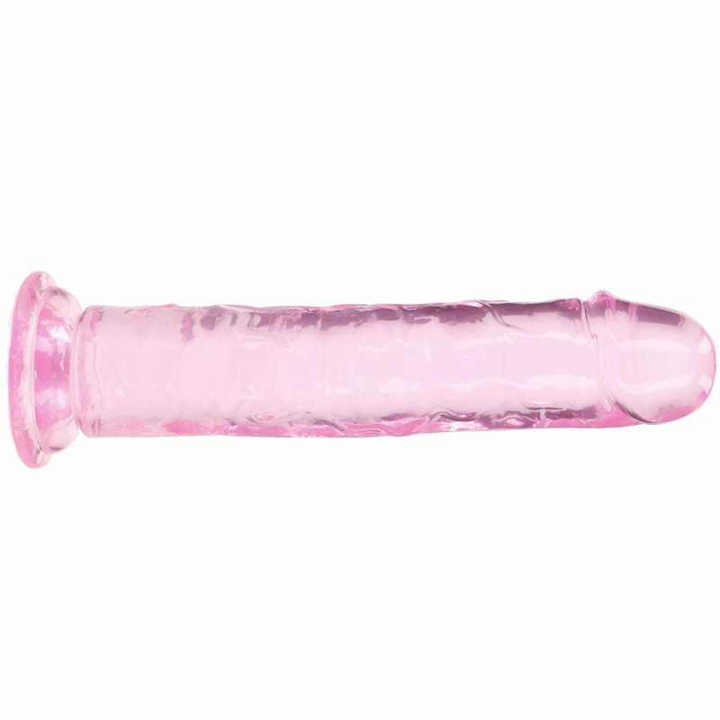 Dildos | Realrock Crystal Clear Jelly 8 Inch Dildo In Pink Dildos Dildos