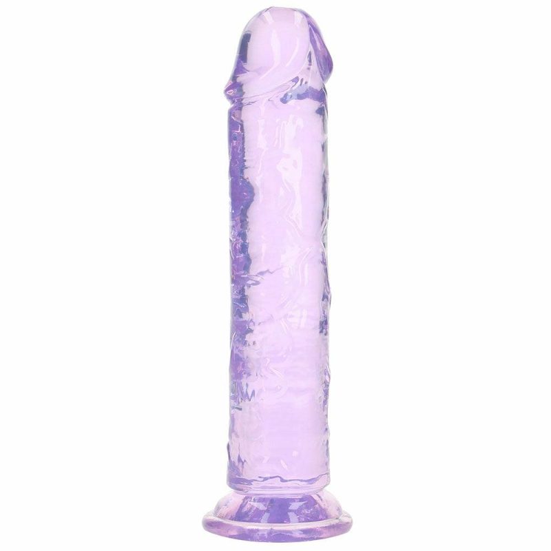 Dildos | Realrock Crystal Clear Jelly 8 Inch Dildo In Purple Dildos Dildos