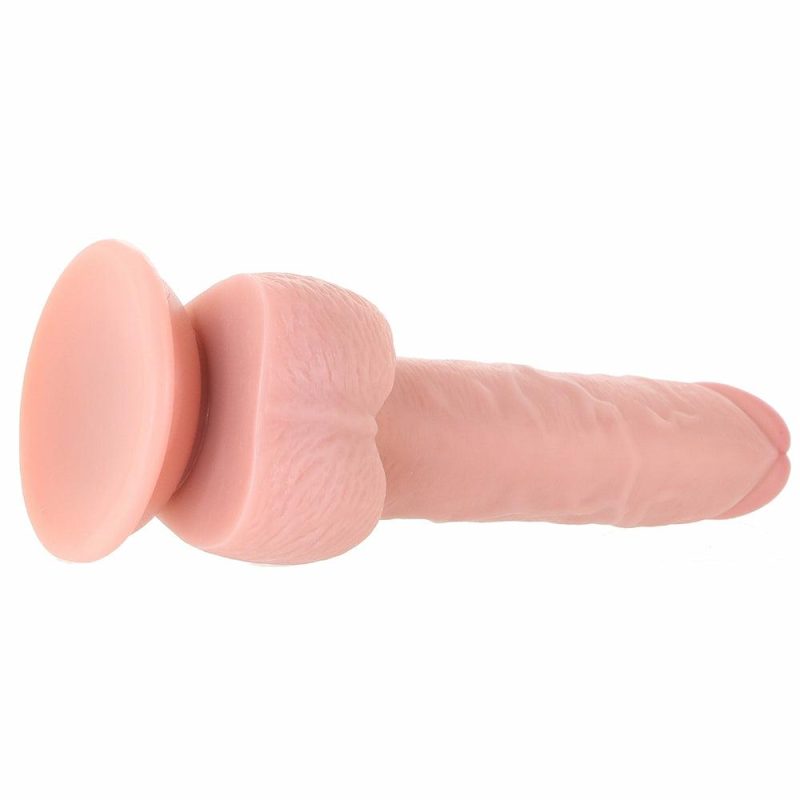 Dildos | Realrock Curved 7 Inch Ballsy Dildo In White Dildos Dildos