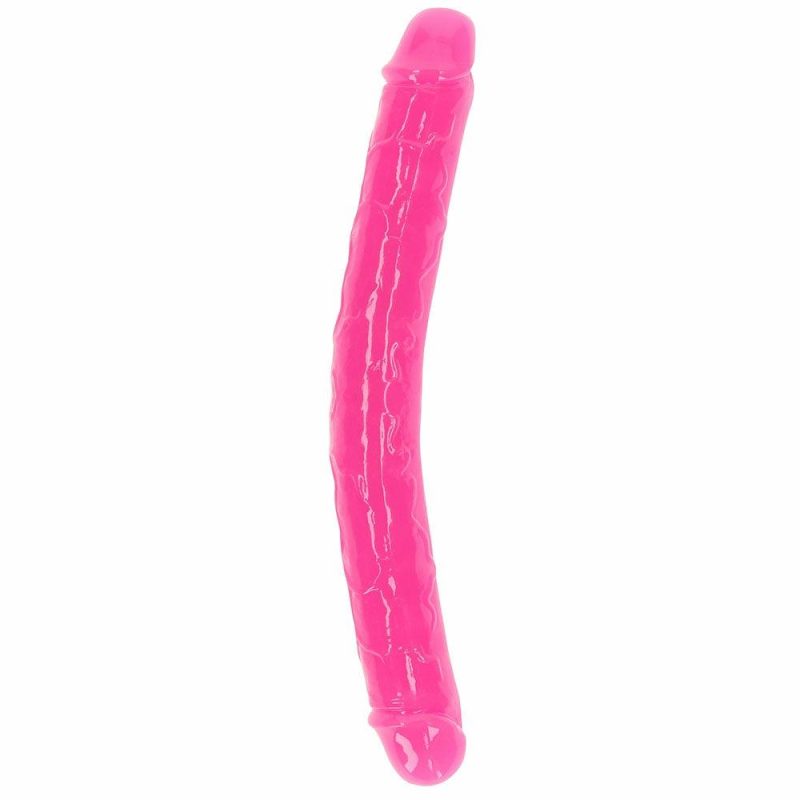 Dildos | Realrock Glow In The Dark 12 Inch Double Dildo In Pink Dildos Dildos