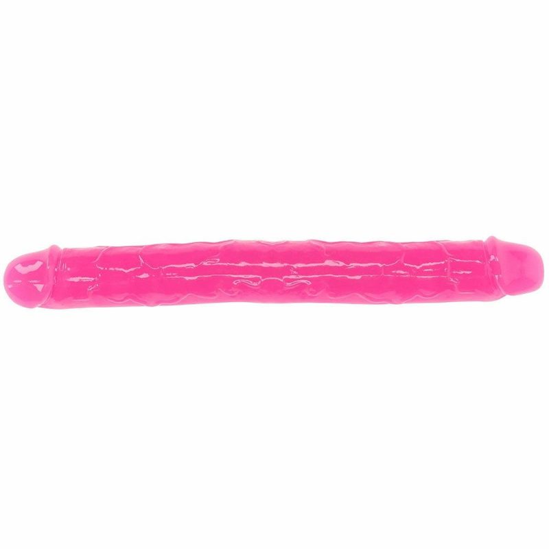 Dildos | Realrock Glow In The Dark 12 Inch Double Dildo In Pink Dildos Dildos