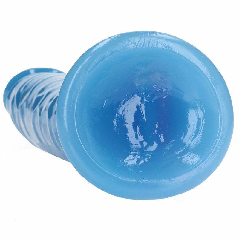 Dildos | Realrock Glow In The Dark 9 Inch Slim Dildo In Blue Dildos Dildos