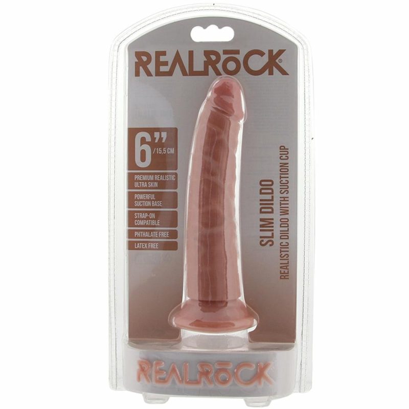 Dildos | Realrock Slim 6 Inch Dildo In White Dildos Dildos