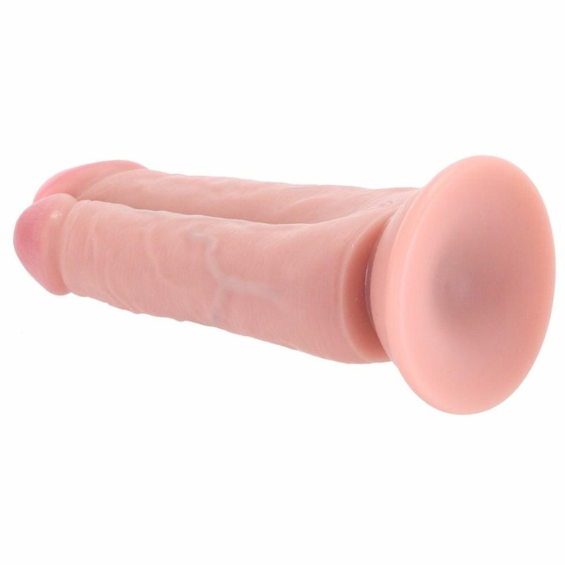 Dildos | Realrock Two In One 5 And 6 Inch Double Dildo In Light Dildos Dildos