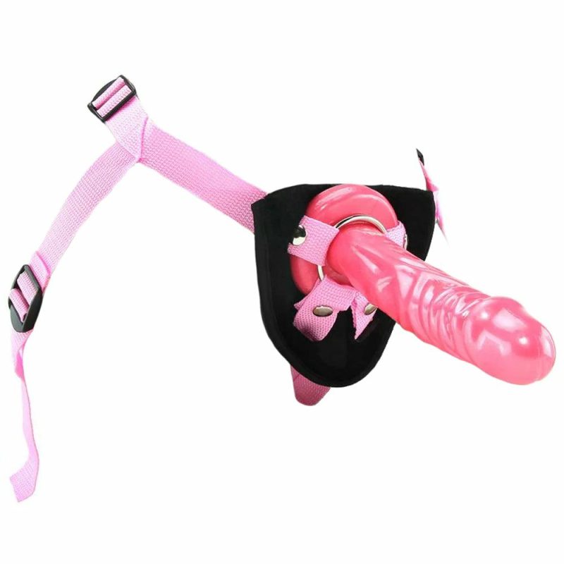 Dildos | Shane’s World Pink Harness With Stud Dildos CalExotics