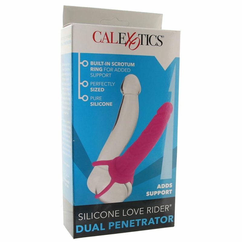 Dildos | Silicone Love Rider Dual Penetrator In Pink Dildos CalExotics