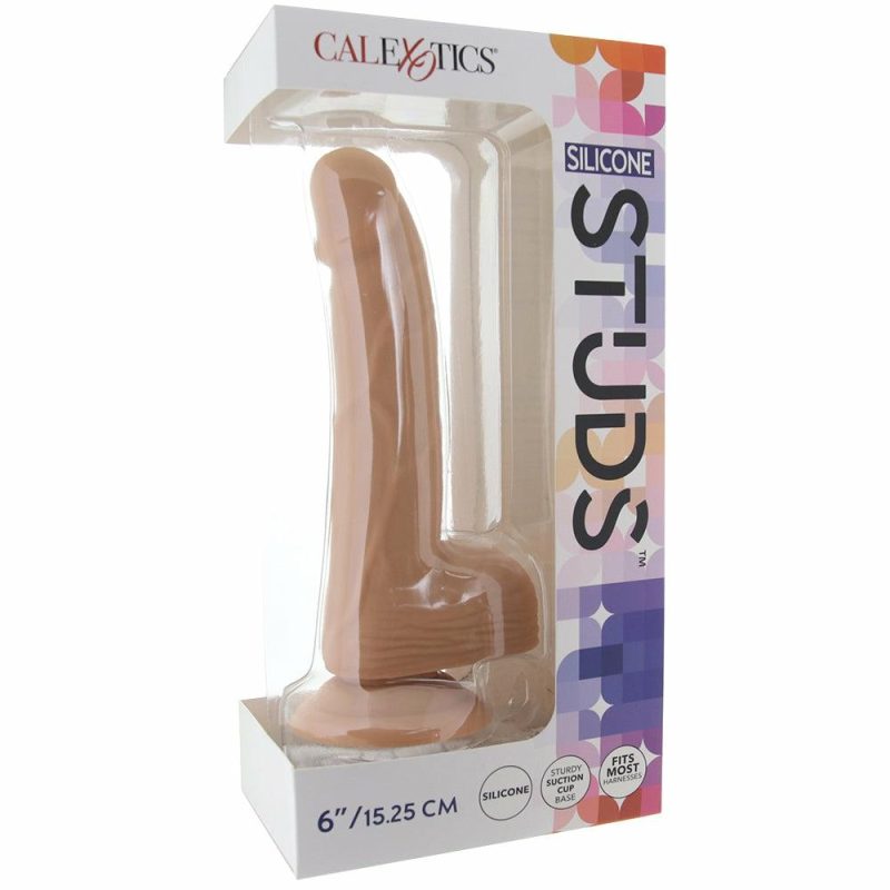 Dildos | Silicone Studs 6 Inch Dildo In Ivory Dildos CalExotics