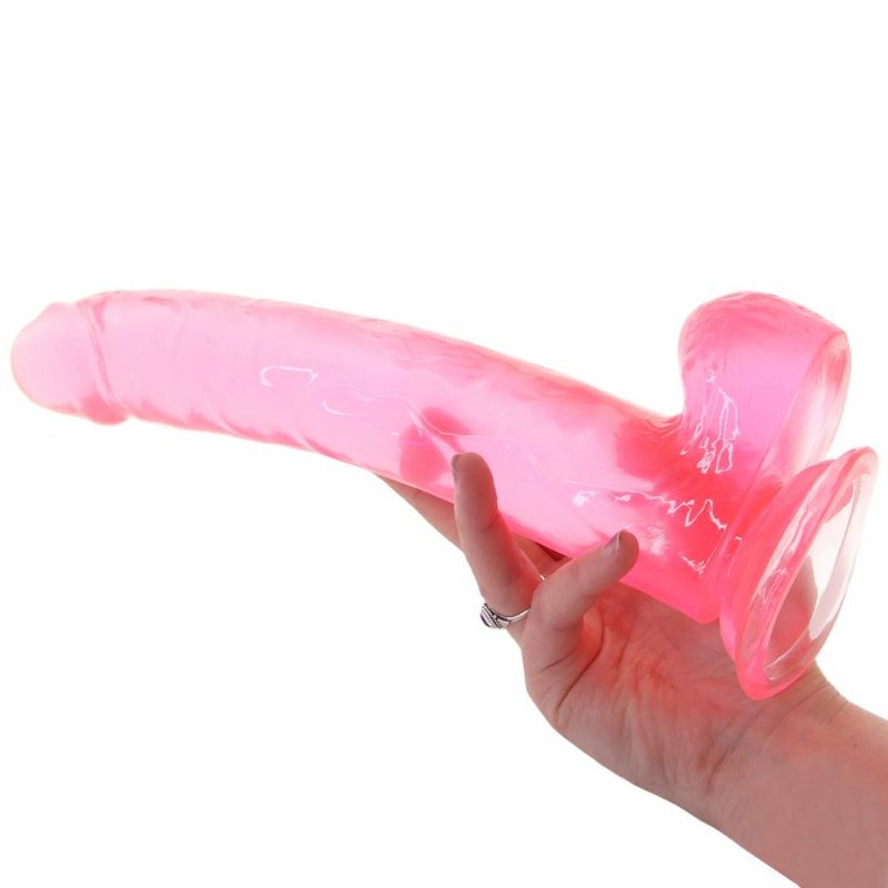 Dildos | Size Queen 10 Inch Jelly Dildo In Pink Dildos CalExotics