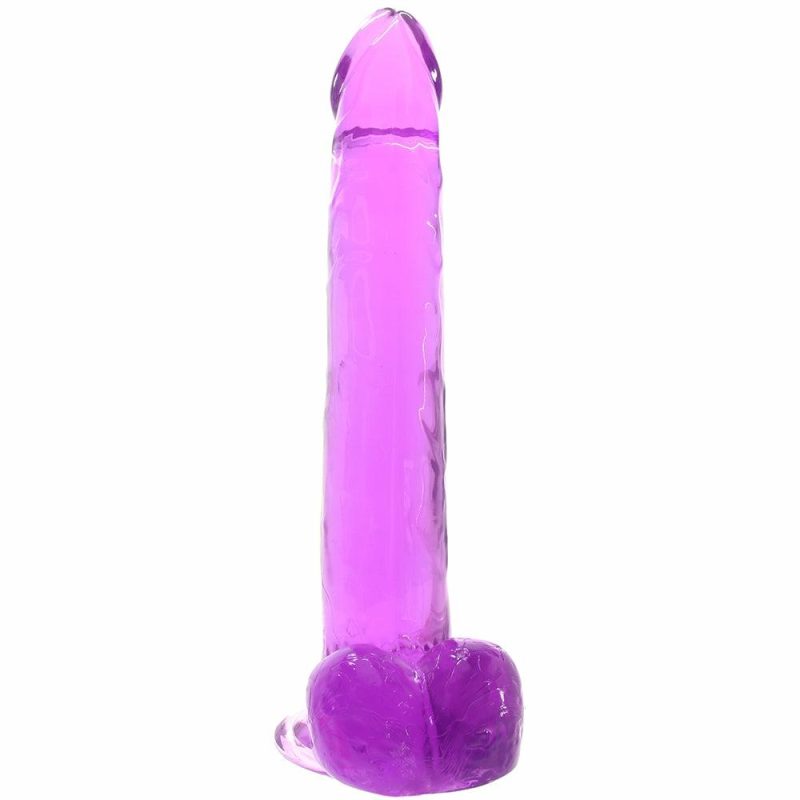 Dildos | Size Queen 10 Inch Jelly Dildo In Purple Dildos CalExotics