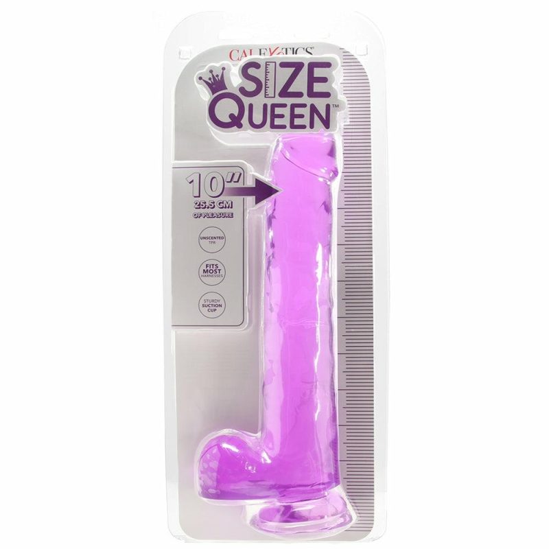 Dildos | Size Queen 10 Inch Jelly Dildo In Purple Dildos CalExotics