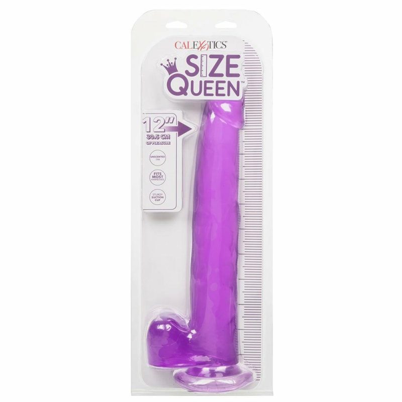 Dildos | Size Queen 12 Inch Jelly Dildo In Purple Dildos CalExotics