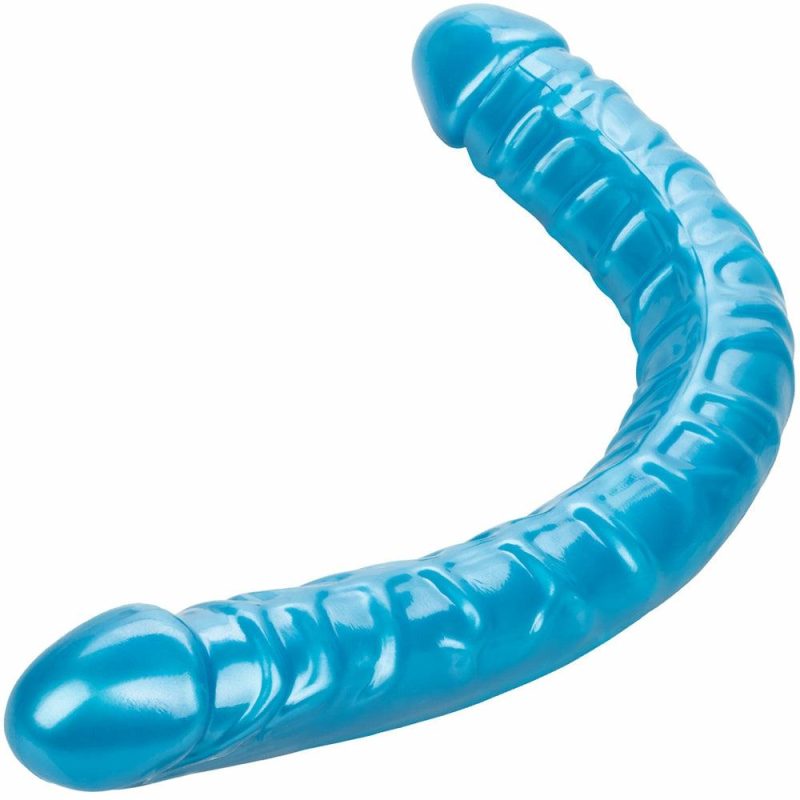 Dildos | Size Queen 17 Inch Double Dildo In Blue Dildos CalExotics