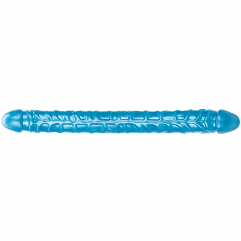 Dildos | Size Queen 17 Inch Double Dildo In Blue Dildos CalExotics