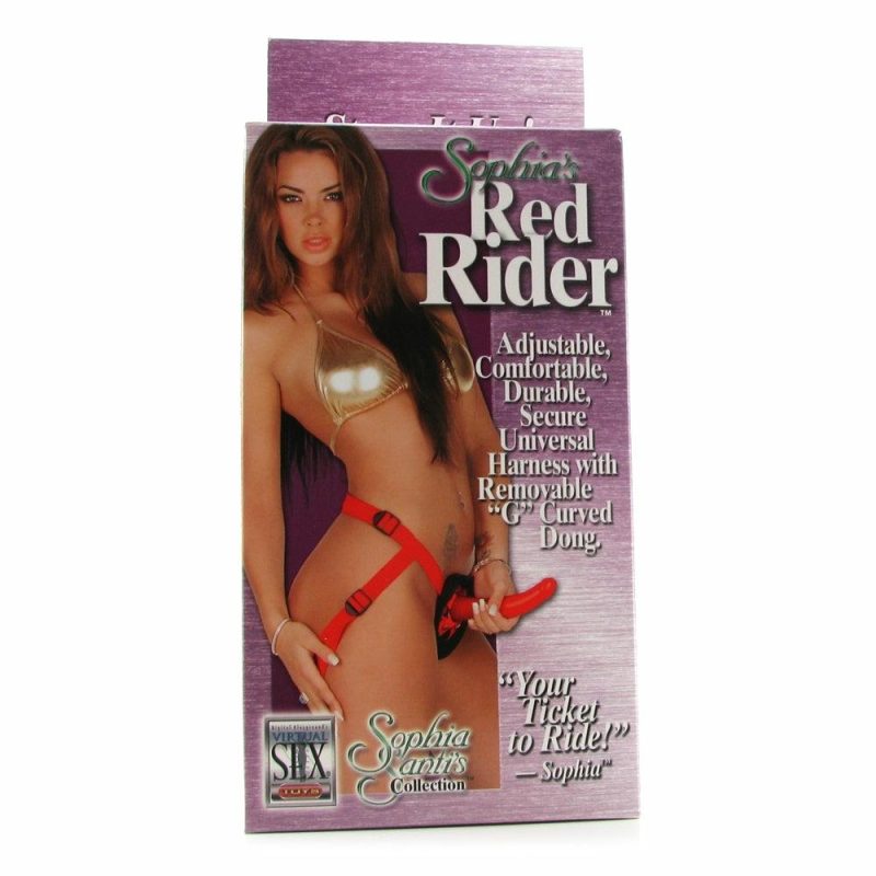 Dildos | Sophia’s Red Rider Harness And G-Spot Dildo Dildos CalExotics